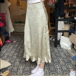 ZARA Floral Mid Length Skirt